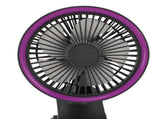 Fan with Clamp Quiet 360 Degree Rotation Rechargeable USB Portable Fan for Desk Bedside Dark Gray V1294-YM0901-3113250077512