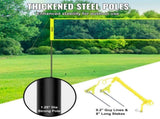 Outdoor Portable Volleyball Net System, Adjustable Height Steel Poles, Professional Volleyball Set V952-PQWTZ323YCGGGY3MUV0