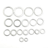 18Sizes 450Pcs Car Engine Oil Drains Plug Aluminum Washer Gasket Nut Bolt Set Sealing Ring O Rings V1189-LWWAL-20260327-04172