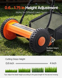 VEVOR 40cm Push Reel Lawn Mower 5-Blade Adjustable Height Grass Catcher 2-Wheel V952-SDTSGZGCJ16I1M9M1001V0