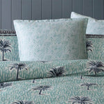 Logan and Mason 250TC Kimba Teal Cotton Sateen Quilt Cover Set Super King V442-LED-QUILTCS-KIMBA-TEAL-SK