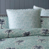 Logan and Mason 250TC Kimba Teal Cotton Sateen Quilt Cover Set King V442-LED-QUILTCS-KIMBA-TEAL-KI