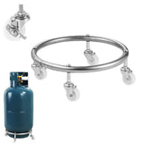 Adjustable Propane Cylinder Stand - Stable Base for Gas Tank Storage Non- Fixed Shelf for BBQ V1366-AZ2-W-16446