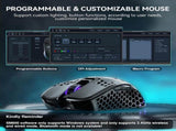 SOLAKAKA SM600 Honeycomb Shell Gaming Mouse Wireless,black V1300-SM600-BLACK