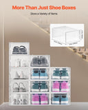 VEVOR Shoe Storage Boxes 12 Pack Stackable Storage Organizers US Size 11 White V952-KDDBTMKKXHQKIHDHI001V0