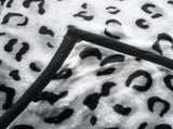 675gsm 2 Ply Animal Print Faux Mink Blanket Queen 200x240 cm Snow Leopard V442-BZO-BLANKET-675ANIMALLEOPARD-SNOW-QS