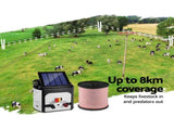 Giantz Fence Energiser 8KM Solar Powered Electric 400M Poly Tape Insulator SFC-FIK-TAPE-8KM-N