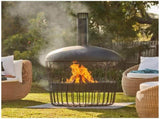 Black High-Temperature Powder Coated Bastion Chimenea with Large Burning Capacity LSB-69043