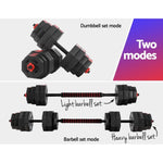 Everfit 40kg Dumbbells Barbell Set Adjustable Dumbbell Weight Lifting DAB-DBS-40KG-AB