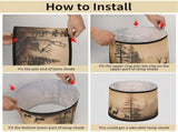Lamp Shades Set of 2,Fabric Lampshades with Deers V1369-AZ3-W-11887