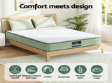 Giselle 25cm Memory Foam Mattress Dual Layer Zipper Cover Cool Charcoal Foam Mattresses Double FOAM-C-MFM-LEAF-H025-D