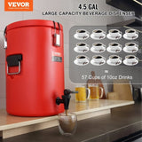 Stainless Steel Insulated Beverage, 17.2 Liter, Thermal Hot and Cold Drink Server V952-YLHLQQYX5JL0EEU4SV0