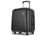 Wanderlite 24 Inch Luggage with TSA Lock Spinner Travel Suitcase Carry On Hard Shell Luggage Case LUG-ABS-CLA-24-BK