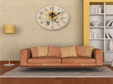 12" Home Decor Clock Colorful Retro Style Silent Non Ticking Quartz Wall Clock V1294-YM0901-JY27459-04