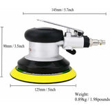 Professional Air Random Orbit Sander, High Performance Mini Dual Action Pneumatic Polisher With, V1188-MS-227-1997