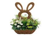 Darzheoy Bunny Basket Hanging Wall Pocket Spring Decor, Hand Woven Wicker Basket, Wicker V1189-WXFWAL-20260326-02677