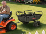 Garden Utility Trailer, 10 Cu. Ft 227 kg, ATV UTV Hauling Trailer, Tow Behind Poly Dump Cart with V952-HYTCHSSL10CUFU8JW001V0