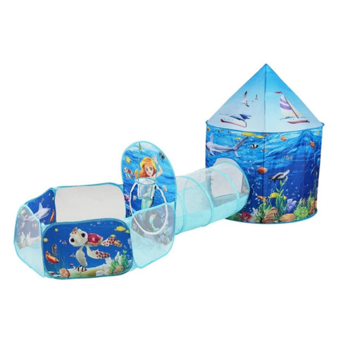 VEVOR 3 in 1 Kids Play Tent with Tunnel, Basketball Hoop for Boys, Girls, Babies and Toddlers, V952-PPSDZPX3DHY0ON54XV0