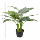 Artificial Potted Taro Plant / Elephant Ear 70cm V637-DP1159626