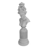 Character Figurine Desktop Craft Ornament Resin Statue for Living Room Office Coffee ShopWhite V1294-YM0901-3115210117913