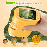 1000x Digital Children's Microscope - With 2 Inch IPS Screen & 8 LED Lights - Handy & Easy to Use V1188-ZXY-131-788