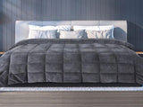 DreamZ Quilt Doona Comforter Blanket Grey King QU1005-K-GY
