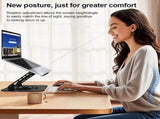Adjustable Laptop Stand or Desk, Dual oldable Computer Riser with Heat-Vent, Ergonomic Sit to V1259-DP01-F-574