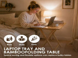 Foldable Bamboo Laptop Table, Bed Tray & Snack Table Portable & Space-Saving V1181-HO0160-NEW