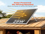 Solar Powered Fan, 25W Solar Panel with 4 Fans, Adjustable Solar Panel Angle, 2668 RPM High-Speed, V952-KQWSXHFJDTYN5TENT001Y3