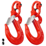2SET 3.15T Sling Hook Heavy Duty Hammerlock/Slip Hook Kit With Swivel Winch & Safety Latch V1181-SH-315T-R