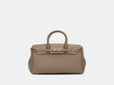 Chrisbella Elodie Leather Satchel-Mud V999-GD012503069-MUD