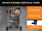Unimac 100L 2.6kW Industrial Air Compressor, 370L/min 116PSI, Brushless Motor, Long Service Life, V219-TOLACMUM10VA