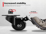 Heavy-Duty Swivel Casters with Brakes Set of 4 50 mm up to 200 kg With Screws Swivel Casters V1188-MS101-01551-1