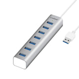 MBEAT 7-Port USB 3.0 Powered Hub - USB 2.0/1.1/Aluminium Slim Design Hub with Fast Data Speeds V177-L-USMB-MB-HUB768