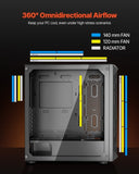 VEVOR PC Case Full-Tower Gaming Computer Case 3 PWM Fans for E-ATX Motherboard V952-DNJXQT140MMPDHRHW001V9
