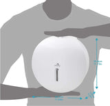 PLAZA Jumbo Toilet Roll Dispenser - White V959-DTPR0014