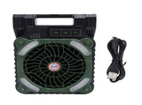 Solar Powered Camping Fan Strong Wind USB Rechargeable Battery Operated Folding Portable Camping Fan V1294-YM0901-3113240183811