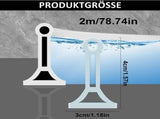 2m Self-Adhesive Shower Strip, 4cm High Waterproof Rubber Strip for Bathroom and Kitchen, Shower V1188-MS-318-4-03