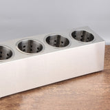 SOGA 18/10 Stainless Steel Commercial Conical Utensils Cutlery Holder with 4 Holes CUTLERYHOLDER4602