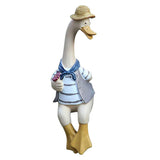 Garden Statue Couple Duck Statue Outdoor, Garden Duck Ornaments Resin Couple Duck Statue Yard Art V1192-AZ-W-13571