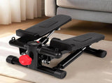 Everfit Mini Stepper with Resistance Rope Aerobic for Exercise Compact Home Workout Black STEPPER-YG-RD-BK