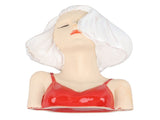 Girl Face Vase Modern Decorative Sculpture Ceramic Head Flower Vase for Living Room Bedroom Office V1294-YM0706-3115230067111
