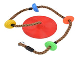 Disc Swing Seat Climbing Rope Colorful High Strength for Kids Children Indoors Outdoors V1294-YM0714-3116210074311