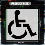 Handicap Parking Stencil Kit, Reusable Cardboard Parking Lot Stencils for Painting, Easy to Use V1192-AZ-W-5042