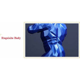 Gorilla Statue Blue, King Kong Statue Gorilla Decoration Bureauart Modern Statue Living Room Resine V1237-MS-626-239