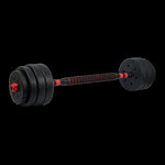 40kg Adjustable Rubber Dumbbell Set Barbell Home GYM Exercise Weights V63-834281