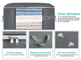 Large Grey Quilt Storage Bags - 6 Pack, 60x40x35cm, Breathable Non-Woven Fabric LSB-59389