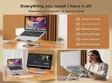 360 Degree Rotatable Laptop Stand Adjustable Aluminium Ergonomic Notebook Holder Small Size 20x20cm V888-ELOSUNG54392