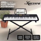 Karrera 61-Key Electronic Keyboard with LCD Display and Touch Response in Black CHJ-291 EKB-CHJ-291-BK