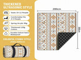 200 x 300 CM Extra Large Thick Waterproof Ultrasonic Picnic Blanket - Colorful Ethnic Pattern V888-ELOSUNG55275-3